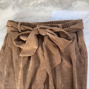 Faux Corduroy Trousers